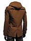 cheap Men&#039;s Jackets &amp; Coats-Men&#039;s Daily Simple / Casual / Fashion Spring &amp;  Fall Coat, Solid Colored Hooded Long Sleeve Cotton / Polyester Black / Brown / Khaki