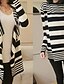 cheap Women&#039;s Sweaters-Women&#039;s Fine Stripe Classical Stripe Irregular Long Sleeve Loose Cardigan More Ways