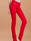 cheap Women&#039;s Pants-Women&#039;s Straight Jeans Pants Solid Colored Black Yellow Red