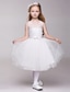 cheap Flower Girl Dresses-A-line Knee-length Flower Girl Dress - Tulle / Polyester Sleeveless Jewel with