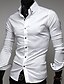 cheap Men&#039;s Shirts-Men&#039;s Work Business Slim Shirt - Solid Colored Basic Button Down Collar White / Long Sleeve