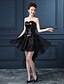 economico Abiti da cocktail-Ball Gown Sparkle &amp; Shine Cocktail Party Dress Strapless Sleeveless Asymmetrical Organza Satin with Sequin 2020