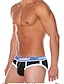cheap Men&#039;s Briefs Underwear-Men&#039;s 1 Piece Briefs Underwear Solid Colored White Black Blue S M L