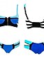 cheap Women&#039;s Swimwear &amp; Bikinis-Women&#039;s Swimwear Bikini Swimsuit Color Block Pink Blue Straped Bathing Suits Sports Push-up