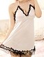 cheap Women&#039;s Sleep &amp; Lounge-Women&#039;s Robes Ultra Sexy Suits Nightwear Patchwork White S M L / Lace