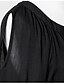 abordables Robes Femme-Femme Grandes Tailles Manches Evasées Ample Robe - Découpé, Couleur Pleine / Mosaïque Col en V Au dessus du genou
