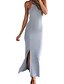 cheap Women&#039;s Dresses-Women&#039;s Sexy Bodycon Casual Cute Plus Sizes Micro Elastic Sleeveless Maxi Dress (Cotton)