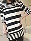 cheap Women&#039;s Sweaters-Women&#039;s Fine Stripe Classical Stripe Irregular Long Sleeve Loose Cardigan More Ways