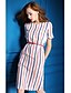 cheap Women&#039;s Dresses-Women&#039;s Work Shift Dress - Striped Summer Cotton White