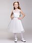 cheap Flower Girl Dresses-A-line Knee-length Flower Girl Dress - Tulle / Polyester Sleeveless Jewel with