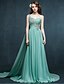 Χαμηλού Κόστους Βραδινά Φορέματα-Γραμμή Α Φανταχτερό Επίσημο Βραδινό Φόρεμα Ένας Ώμος Αμάνικο Ουρά Σιφόν με Διακοσμητικά Επιράμματα 2020