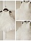 cheap Flower Girl Dresses-Princess Knee Length Flower Girl Dress - Organza Sleeveless Scoop Neck with Draping Flower(s) by LAN TING BRIDE®