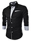 cheap Men&#039;s Dress Shirts-Men&#039;s Shirt Dress Shirt Solid Colored Spread Collar Wine White Black Navy Blue Long Sleeve Plus Size Daily Work Basic Slim Tops Cotton Business / Spring / Fall