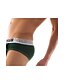 cheap Men&#039;s Briefs Underwear-Men&#039;s Solid Colored White Black Green S M L