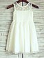 cheap Cufflinks-Sheath / Column Knee Length Flower Girl Dress Cute Prom Dress Satin with Pleats Fit 3-16 Years