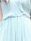 abordables Nouveautés Robes-Robe mi-longue Femme Ample Sans Manches Printemps Eté Maille Dentelle Couleur Pleine V Profond Soirée Vert S M L XL