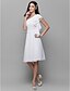 cheap Bridesmaid Dresses-A-Line Bridesmaid Dress One Shoulder Sleeveless Knee Length Chiffon with Sash / Ribbon / Pleats
