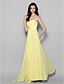 cheap Bridesmaid Dresses-Sheath / Column Bridesmaid Dress Sweetheart Sleeveless Elegant Floor Length Georgette with Ruched / Beading / Side Draping