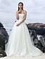 cheap Wedding Dresses-Wedding Dresses A-Line Strapless Sleeveless Court Train Lace Bridal Gowns With 2023