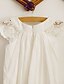 cheap Flower Girl Dresses-Sheath / Column Knee Length Flower Girl Dress First Communion Cute Prom Dress Cotton with Lace Fit 3-16 Years