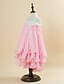 cheap Flower Girl Dresses-Ball Gown Tea Length Flower Girl Dress - Lace Satin Velvet Chiffon Sleeveless Straps with by