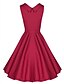 cheap Women&#039;s Dresses-Women&#039;s Vintage Swing Dress - Patchwork Pleated