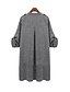 cheap Women&#039;s Outerwear-Women&#039;s Daily / Work Basic Fall Plus Size Long Trench Coat, Solid Colored Notch Lapel Long Sleeve Gray XXL / XXXL / 4XL / Loose