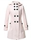 cheap Women&#039;s Coats &amp; Trench Coats-ZAY Women&#039;s New Double Breasted Stand Long Sleeve Hooded Slim Coat
