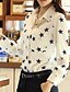 abordables Blusas y camisas de mujer-Mujer Simple Formal Tallas Grandes Todas las Temporadas Camisa,Cuello Camisero Estampado Animal Manga Larga Medio