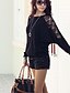 cheap Women&#039;s Blouses &amp; Shirts-Women&#039;s Casual Batwing Sleeve Cotton Blouse - Patchwork Lace / Fall