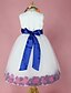 cheap Flower Girl Dresses-Ball Gown Knee Length Polyester / Satin / Tulle Sleeveless Scoop Neck with
