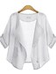 cheap Plus Size Tops-Women&#039;s Blouse Solid Colored Plus Size Half Sleeve Daily Tops Cotton Casual V Neck Pink White Dark Blue