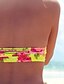 cheap Women&#039;s Swimwear-Women&#039;s Swimwear Bikini Swimsuit Floral Yellow Halter Neck Bathing Suits Floral / 2 Pieces / 2 Pieces / Sexy