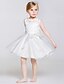 cheap Cufflinks-A-Line Knee Length Flower Girl Dress - Polyester / Lace / Tulle Sleeveless Jewel Neck with Bow(s) / Sash / Ribbon by LAN TING BRIDE®
