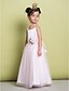 cheap Flower Girl Dresses-A-Line Ankle Length Flower Girl Dress - Tulle Sleeveless Scoop Neck with Flower by LAN TING BRIDE®