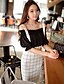 cheap Women&#039;s Skirts-Women&#039;s Ruched  Suspender Skirts , Elastic/Polyester Bodycon/Casual/Print/Work DABUWAWA