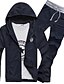 billige Hættetrøjer og sweatshirts til mænd-Herre Plusstørrelser Sport Langærmet Aktiv beklædning sæt - Ensfarvet
