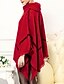 cheap Women&#039;s Sweaters-Women&#039;s Going out Basic Oversized Cloak / Capes - Plaid, Tassel / Spring / Fall