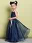 cheap Flower Girl Dresses-A-Line Floor Length Flower Girl Dress - Organza Sleeveless Spaghetti Strap with Bow(s) by LAN TING BRIDE®