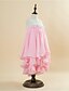 cheap Flower Girl Dresses-Ball Gown Tea Length Flower Girl Dress - Lace Satin Velvet Chiffon Sleeveless Straps with by