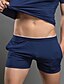 abordables Sous-vêtements et chaussettes homme-Homme Super sexy Boxers Couleur Pleine 1 Pièce Bleu marine Blanche Gris Clair M L XL