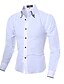 baratos camisas masculinas casuais-Homens Camisa Social Cor Sólida Colarinho Clássico Branco Preto Manga Longa Diário Blusas Algodão Temática Asiática