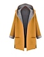 olcso Női felsőruházat-Casual/hétköznapi Egyszerű Kapucni-Női Kabát,Egyszínű Tél Ősz Hosszú ujj Hosszú Gyapjú Egyéb