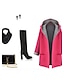 olcso Női felsőruházat-Casual/hétköznapi Egyszerű Kapucni-Női Kabát,Egyszínű Tél Ősz Hosszú ujj Hosszú Gyapjú Egyéb