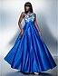 Χαμηλού Κόστους Φορέματα ειδικών περιστάσεων-Γραμμή Α Με Κόσμημα Μακρύ Τούλι / Σαρμέζ Χοροεσπερίδα / Επίσημο Βραδινό Φόρεμα με Διακοσμητικά Επιράμματα με TS Couture®