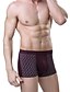 cheap Men&#039;s Briefs Underwear-Men&#039;s Patchwork Sexy Boxer Briefs Plaid 1 Piece Black Brown Dark Blue L XL XXL