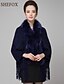 cheap Women&#039;s Coats &amp; Trench Coats-Women&#039;s Plaid Blue / Red / Black / Khaki / Beige Trench Coat ,  Knitwear / Faux Fur / Wool Blends SF9B14