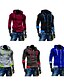 cheap Men&#039;s Hoodies &amp; Sweatshirts-Men&#039;s Plus Size Sports Active Long Sleeve Hoodie Jacket - Color Block Dark Gray XXL / Spring / Fall / Winter