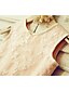 voordelige Bloemenmeisjesjurken-A-lijn Tot de knie Bloemenmeisjesjurk - Kant Satijn Mouwloos Scoop Neck met Strik(ken) Sjerp / Lint door LAN TING BRIDE®