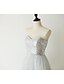 Χαμηλού Κόστους Φορέματα Παρανύμφων-Γραμμή Α Φόρεμα Παρανύμφων Καρδιά Αμάνικο Φανταχτερό Μέχρι το γόνατο Τούλι / Με πούλιες με Πούλιες 2022